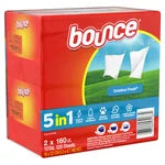 Bounce Fabric Softener Dryer Sheets, Outdoor Fresh, 160-count, 2-pack package.