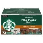 Starbucks Pike Place Medium Roast K-Cup, 72-count box.