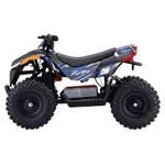 Droyd Fury Electric Youth ATV with knobby tires and sleek design.