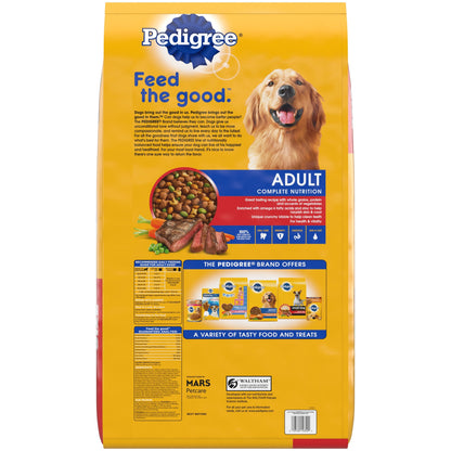 PEDIGREE Complete Nutrition Grilled Steak & Vegetable Flavor Dry Dog Food, 44 lb Bag