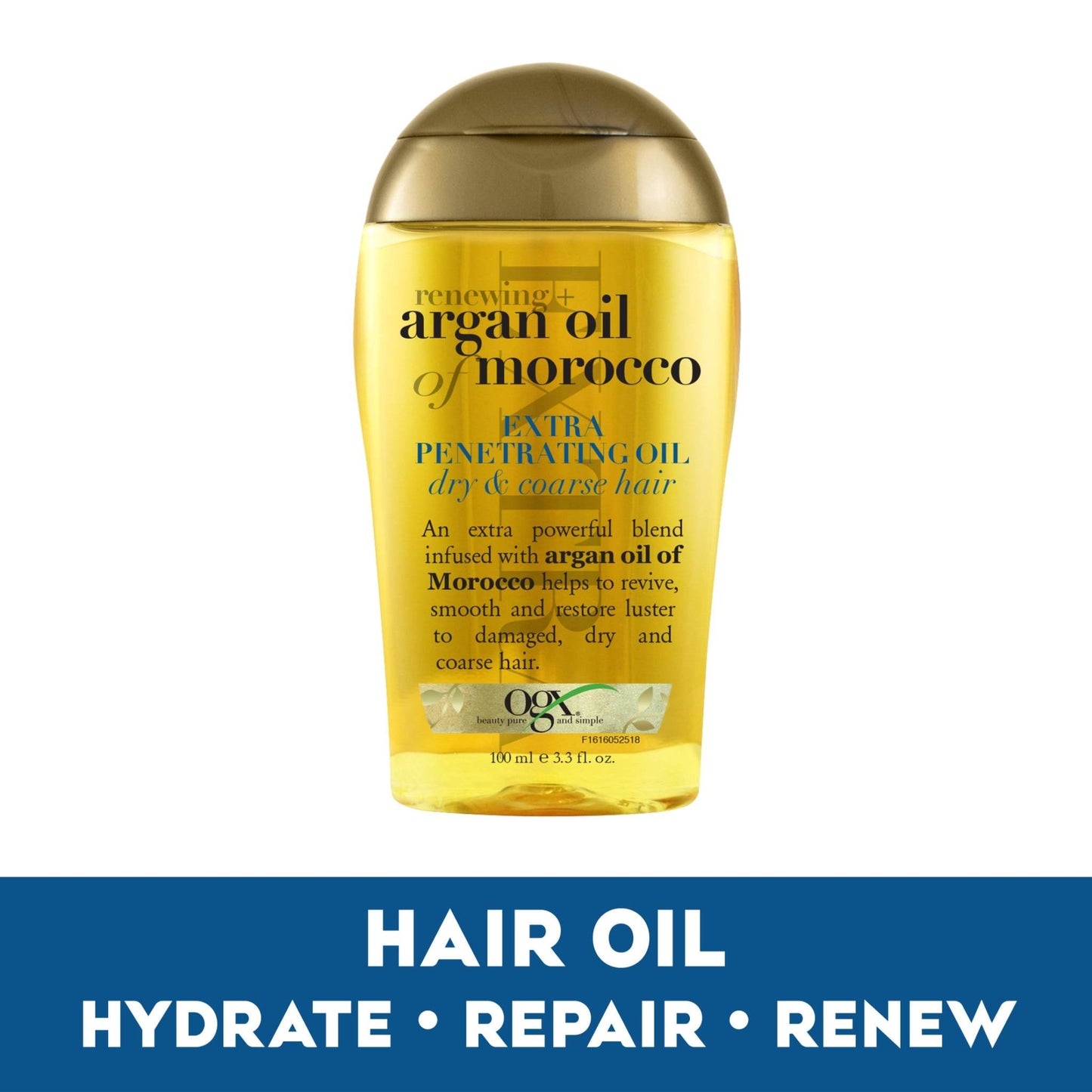 Extra Strength Argan Oil of Morocco Hair Oil Serum for intense hydration and shine.