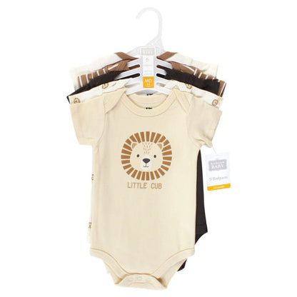 Hudson Baby short sleeve bodysuits 5-pack for newborns to 24 months.